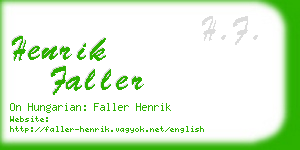 henrik faller business card